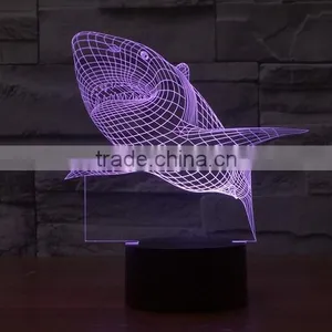 Color Changing 3D Dolphin LED Night Lamp thumbnail-1