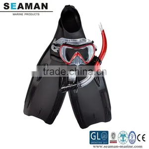 Adult Diving Snorkel Set- Half Dry Snorkel / Trek Fin / Single Len Mask thumbnail-1