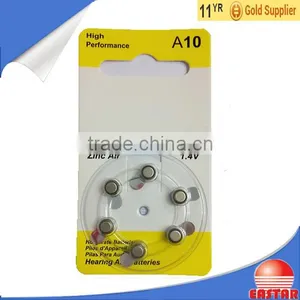 1.4V Hearing Aid Batteries A10 Zinc Air Button Cell For Deaf Aid/audiphone/hearing Amplifier thumbnail-1