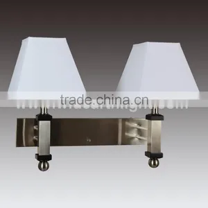 UL CUL Listed Double Hotel Bedside Lamps With Double Shades And Base Rocker Switch For Room W20124 thumbnail-1