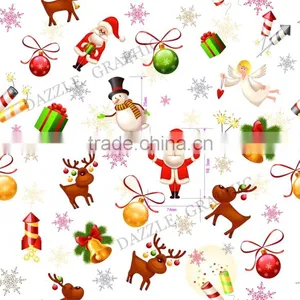 Happy Christmas Dazzle Graphic No.DGLGD022 Water Transfer Printing Material Hydrographic Printing thumbnail-2