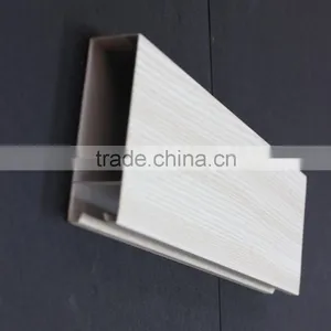 Sweat Resistance Wood Grain Suspended Metal Linear Ceiling Decorative Aluminum Square Tube Screen Ceiling Tiles thumbnail-1