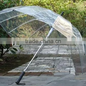 Fashion Promotion High Quality Environmental 16 k Pvc Plastic Umbrellas Transparen thumbnail-6