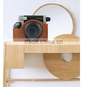 New Brown Instax W300, PU Leather Camera Case Bag For Fujifilm Instax Camera thumbnail-4