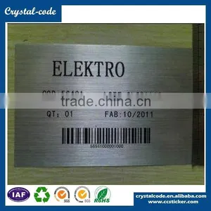 Anti-counterfeit Customized Printing Permanent Adhesive Matt Silver Pet Label thumbnail-4