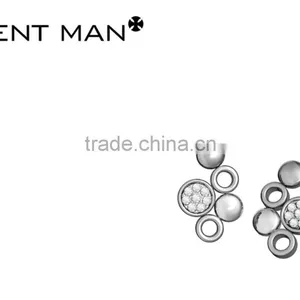 High Quality Italy Design Earring ,2015 Wholesale Ladies Earring,rose Gold Flower Shaped From Coolman thumbnail-5
