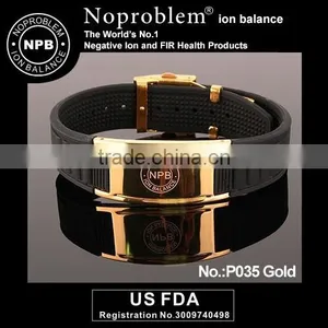 Noproblem P035G Germanium Luxury Paracord Casual Elastic Health Negative Ion Cuff Bracelet thumbnail-1