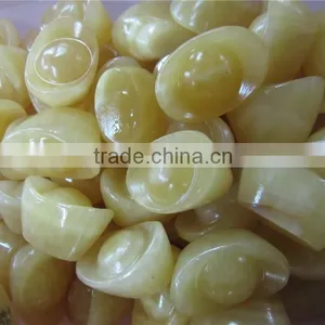 Chinese Crystal Bling Crafts ,yellow Jade Crystal Craft, Sycee Shape Crystal Craft thumbnail-2
