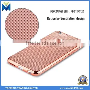 Hot Sale Woven Pattern Electroplate TPU Case Cover for Samsung Galaxy S6 thumbnail-1