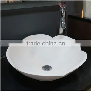 Round Shape Water Wash Solid Surface Basin,Wall Hung Solid Surface Wash Basins, Stone Resin Wash Basin thumbnail-6