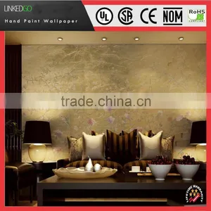 Good Quality Material Wallpaper Hotel Hand-painting Silk Wallpaper thumbnail-1