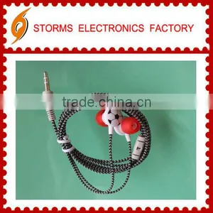 Rope Braided Cable Earphone&earpiece Football Earphone From Earphone Facotory thumbnail-1