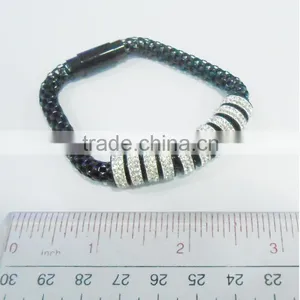 Stainless Steel Bracelet With Crystal Charm thumbnail-2