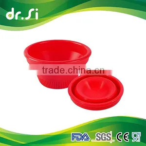 Kitchenware BPA Free Non-toxic Folding Design Silicone Baby Bowl thumbnail-1