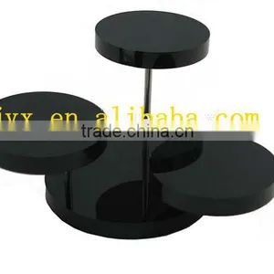 Black Acrylic Set Jewelry Display Stand Risers thumbnail-1