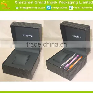 Black Soft pu Watch Box With Three Straps Holder thumbnail-1