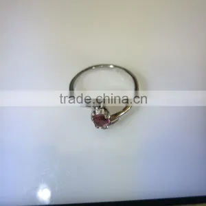 Tourmaline Diamond Ring in Sterling Silver thumbnail-2