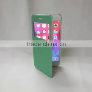 Leather Case With Window for Iphone 6,for Iphone 6 Window View Smart Case thumbnail-1
