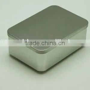 Silver Rectangular Tea Tin Plain/tea Tin thumbnail-1