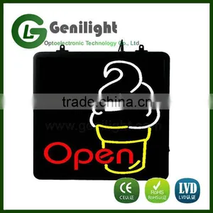 Popular High Quality Ice Cream Shop Open LED Neon Sign thumbnail-1