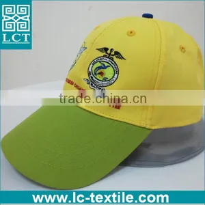 LCTN1863 Supply Yellow and Green Twon Tone Color Design Velvet Baseball Cap thumbnail-2