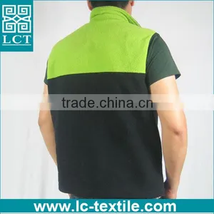 Wholesale 2015 America Popular Two Tone Colors Micro Polar Plush Fleece Custom Embroidery Fleece Vest for Work Uniform(LCTU0052) thumbnail-2
