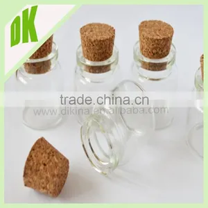 DIY WEDDING ** Decorative Clear Glass Bottles With Corks, 5" Tall Wholesale Custom Empty Mini Glass Liquor Bottle thumbnail-2