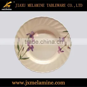 Tea Color Round Wavy Melamine Tableware Dinner Set thumbnail-2