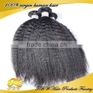 2015 Hot !!! Wholesale Cheap 100% Unprocessed Virgin Mongolian Human Kinky Straight Yaki Hair Weave thumbnail-4
