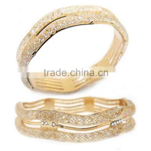Dubai Gold Fashion Jewelry 18 K Gold Plated Jewelry 925 Silver Bangle Fashionable Jewelry thumbnail-1