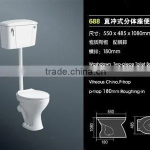 Chaozhou Bathroom Ceramic Two Piece Africa Toilet DT2688 thumbnail-1