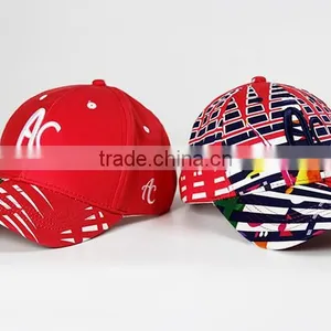 Custom Red Flat Brim 3D Embroidered Logo Baseball Cap thumbnail-5