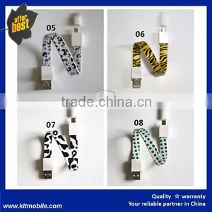 Mini Short Flat Bracelet Micro USB 2.0 Sync Data Charger Cable for Android Phone thumbnail-4