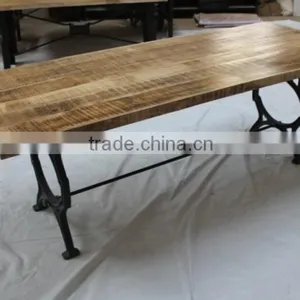Industrial Iron Wood Dining Table thumbnail-2