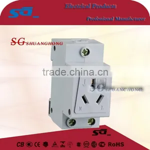 AC30 Din Rail Mounted Universal or Multiple Power Modular Socket 10/16amp thumbnail-1