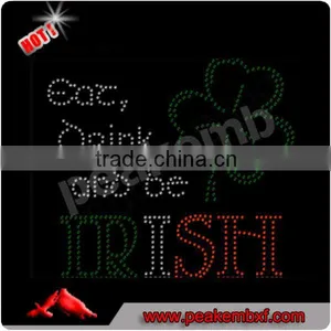 Hotfix Motif Eat Drink Irish Transfer for Dancewear and Footwear thumbnail-1