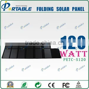 120w High Efficiency Foldable Camping Solar Panel Charger for Car thumbnail-1