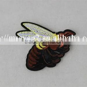 Fancy Design Brown Color Insect Sew on Embroidery Patch for Clothes thumbnail-2
