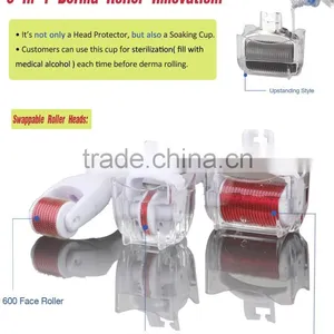 3 in 1 Dermaroller Kit 180 Needles+ 600 Needles+ 1200 Needles for Eye, Face, Body Replaceable Head Technology thumbnail-2