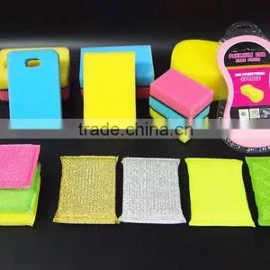 Set Of 3Pcs Color Combination Scouring Pad Kitchen Sponge With Hole thumbnail-5