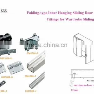 Wardrobe Sliding Door Roller Hardware for Sliding Folding Doors thumbnail-4