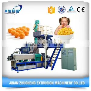 150-300 kg New Sweet Automatic Crispy Puffed Corn Snacks Making Machine thumbnail-1