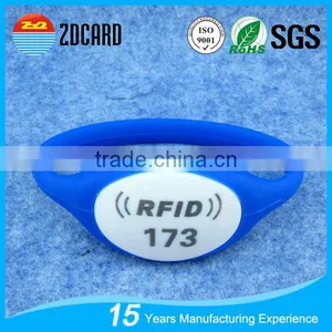 Silk-screen Printing Round Shaped Fudan F08 Silicone Rfid Wristband thumbnail-6