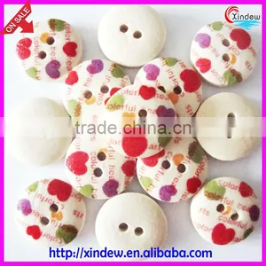 Strawberry Round Printing Wooden Button for Children 24L thumbnail-5
