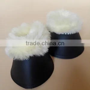 Horse Bell Boots Equestrian Horse Bell Boots Wholesale Neoprene Horse Bell Boots With Crystals,PU,Synthetic Lambskin Horse Boots thumbnail-3