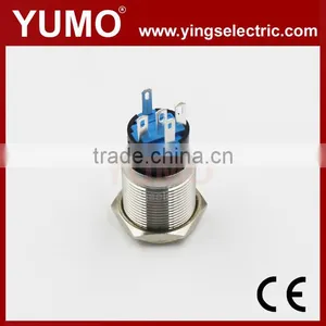 LA19 Series IP65 5 Pin Terminal 5A/250VAC Stainless Metal Push Button Connector Metal Push Button Insert Shell thumbnail-4