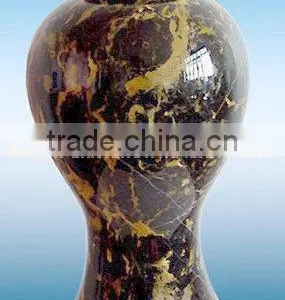 NATURAL BLACK AND GOLD MARBLE FLOWER VASES thumbnail-6