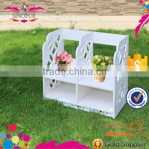 Hot Sales Plastic Wpc Book Flower Shelf Modern Decoration Wood Storage Rack thumbnail-1