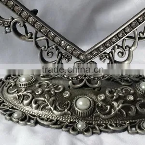 Decorative Silver Plated Metal Framed Mirrors thumbnail-2