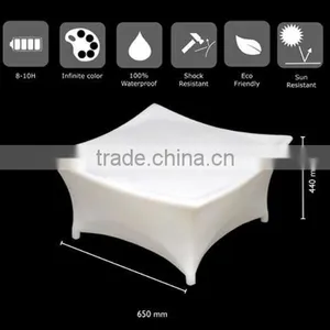 White Plastic Ottoman for Nightclub LGL61-9521 thumbnail-1
